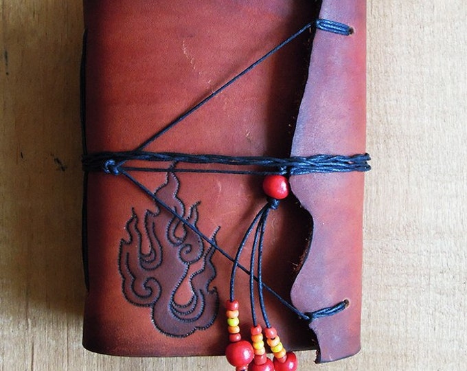 leather notebook "fire"