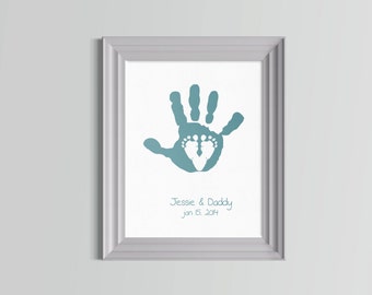 Love handprint art | Etsy