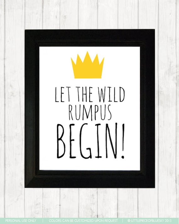 let the wild rumpus start