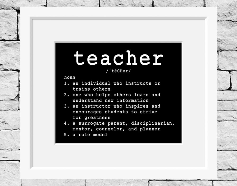 teacher-quote-teacher-definition-teacher-gift-classroom