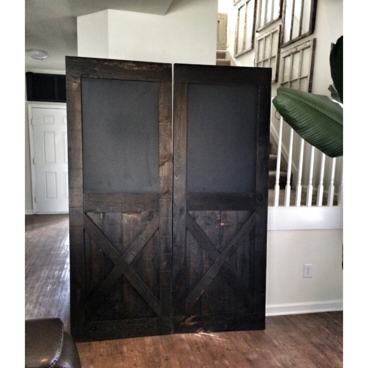 Vintage Farmhouse Chalkboard Sliding Barn Door