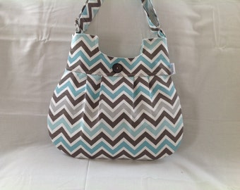 Turquoise, grey, brown, chevron purse, purse, chevron bag, chevron, cross body, travel bag