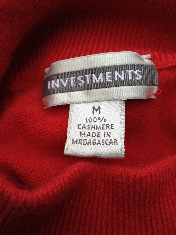 red mock turtleneck sweater