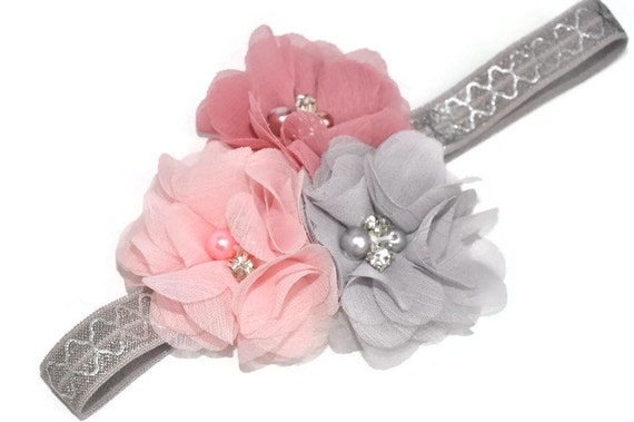 baby headbands baby headband pink silver white baby headband pink silver grey special occasion flower baby headbands baby headband pink silver white baby headband pink silver grey special occasion flower