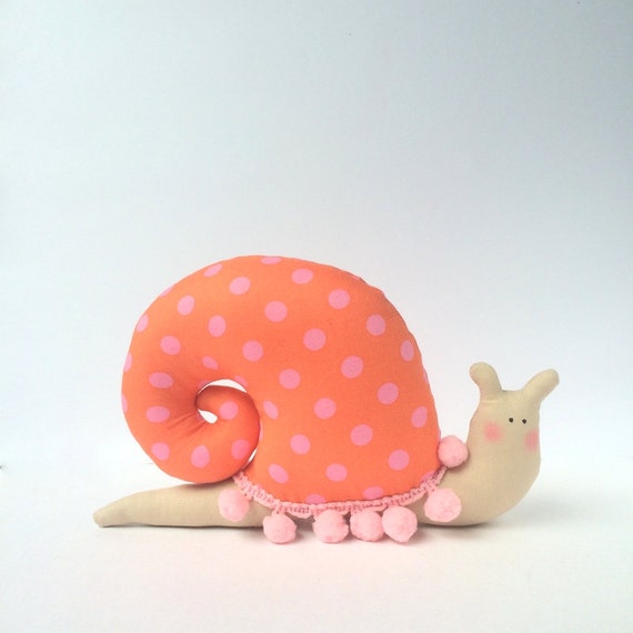 Snail toy stuffed Snail animal toy in modern by CherryGardenDolls