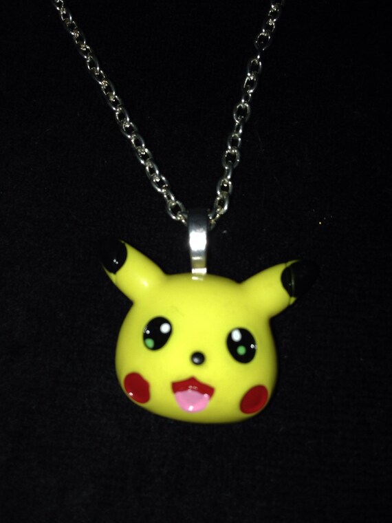 Pokemon Pikachu Nintendo Cute Themed Necklace Silver by PixelBee89