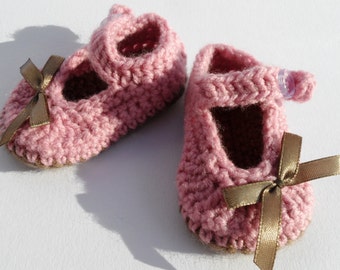 chausson rose bebe