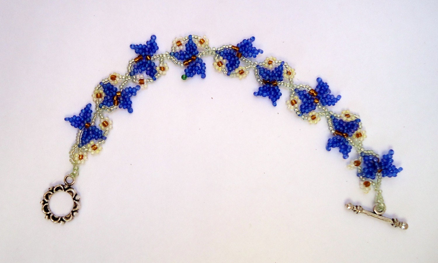 Beaded bracelet butterfly bracelet butterflies and yellow