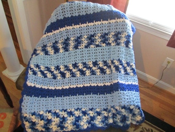 Crib Size Baby Blanket by SandysHomemadeCrafts on Etsy