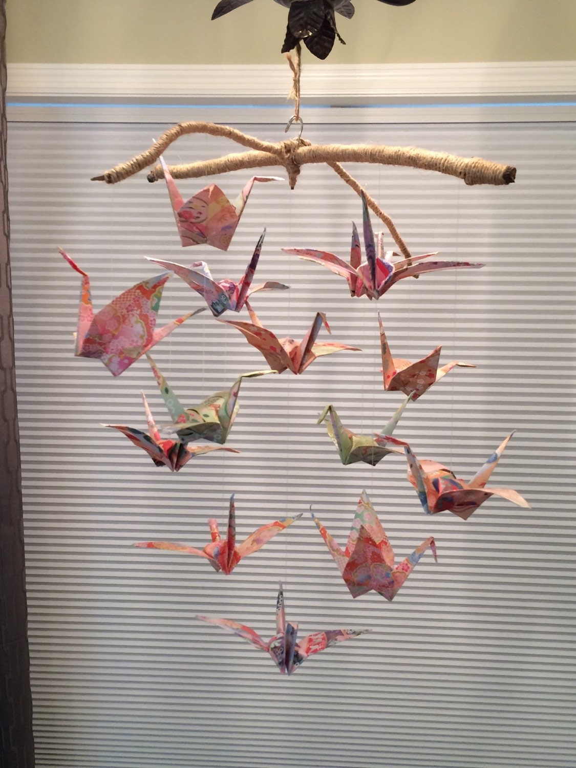 Baby mobile origami crane mobile nursery decor office