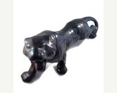 Stalking Black Panther Ceramic Collectible Ebony Table Figurine
