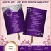 Printable Wedding Program Template Elegant Purple and