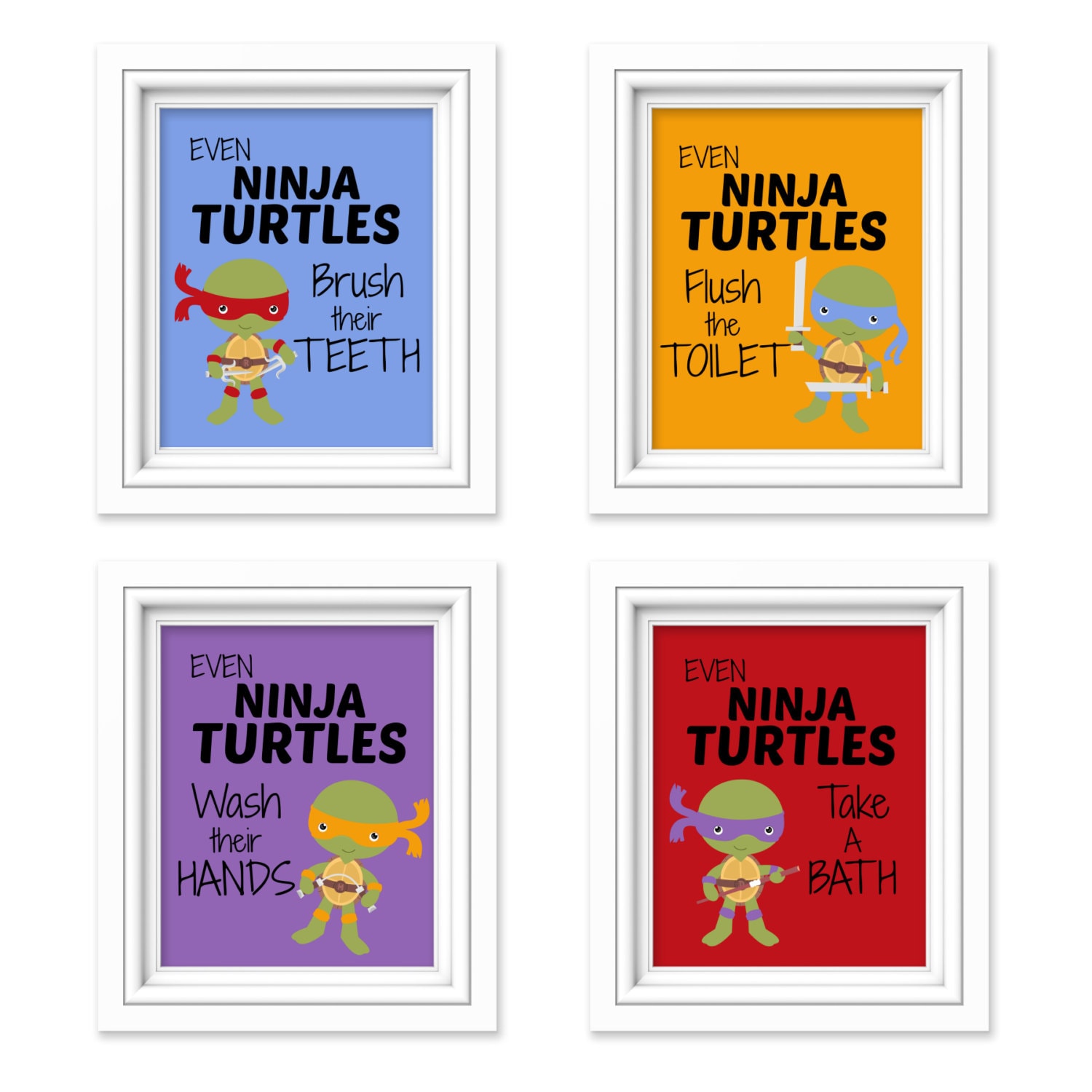 Ninja Turtles Bathroom Prints Kids Bathroom Prints Kids