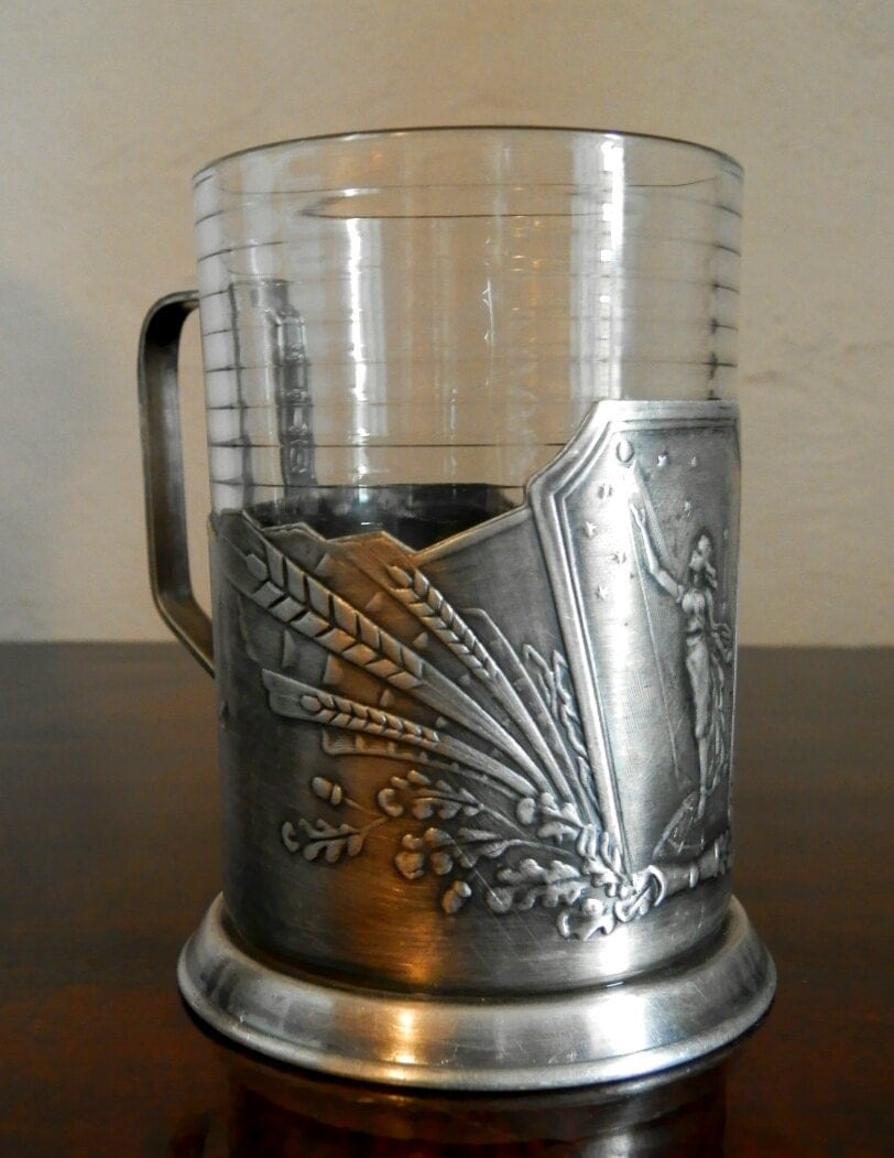 Russian Vintage Commemorative Tea Cup by FrenchVintageFancies