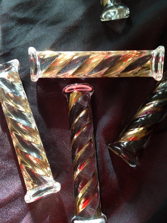 Crystal Knife Rest Holders Set of 11 Vintage Kestarto