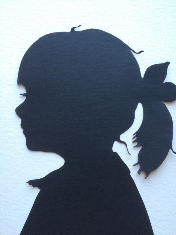 Custom Hand Cut  Silhouette  Portrait  Profile Babies Child