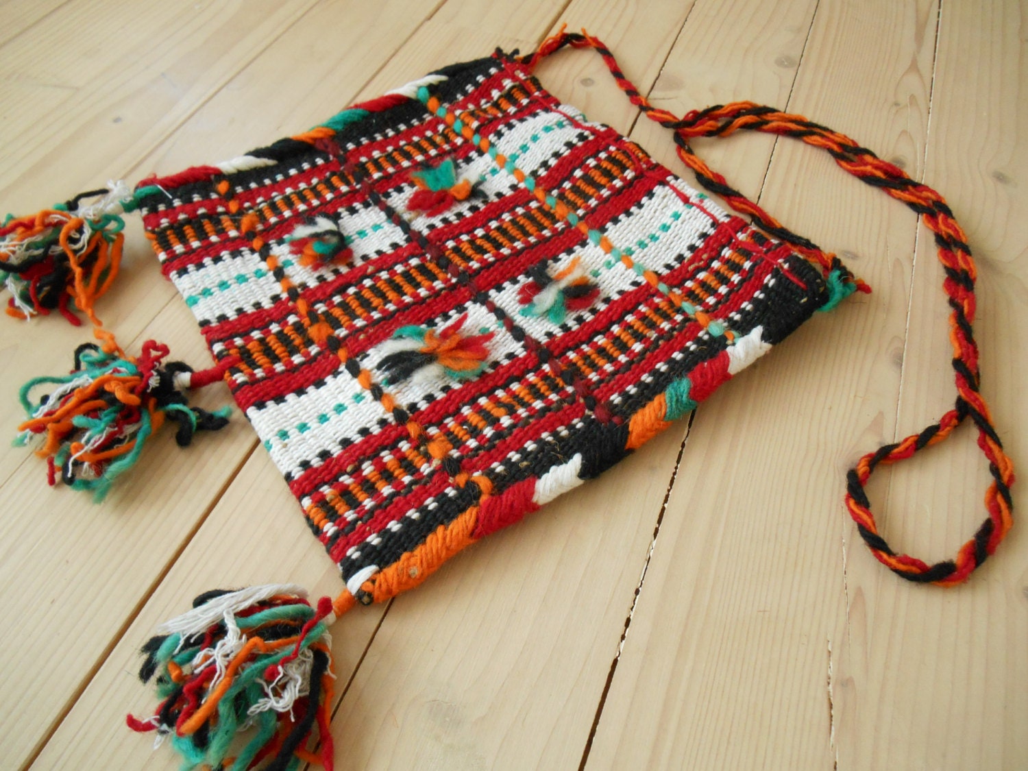 woven wool bag