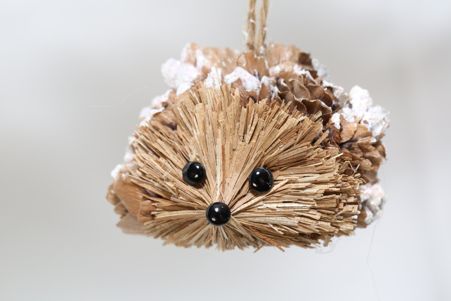 Natural Handmade Christmas Hedgehog Ornament