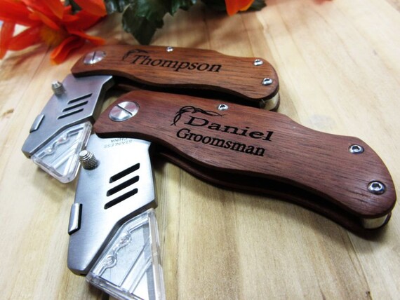 Knife, Box Knife - Groomsmen Wedding Gift Engraved Pocket Knife ...