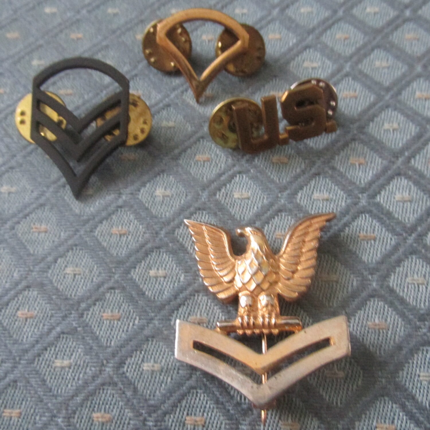 Vintage Military Pins Eagle US Plus Others