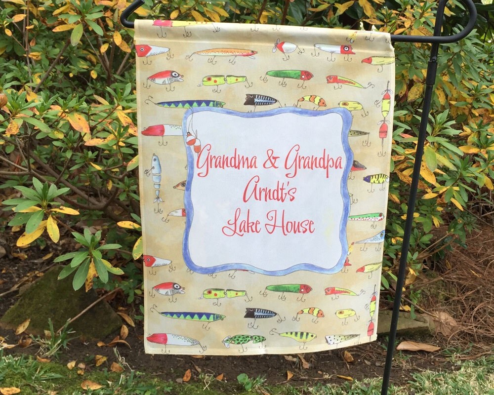 Lake House Garden Flag Personalized Lake House by onesassysister