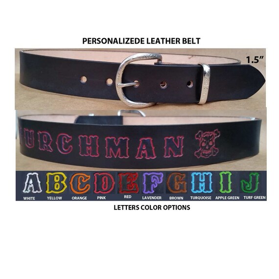 Men's Belt Western Style Belts Name belts Custom by PitkaLeather