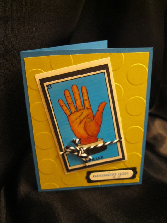 LA MANO Loteria Greeting Card With Envelope By TeachCrafty On Etsy