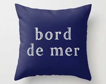 Sea Pillow Cover, Ocean PIllow cover, French Quote Pillow cover, Bord de mer, Nautical Beach Pillow Cover, Beach Decor, ocean house decor