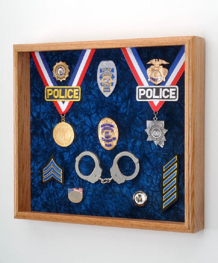 Law Enforcement Memorabilia Shadow Box Display Case