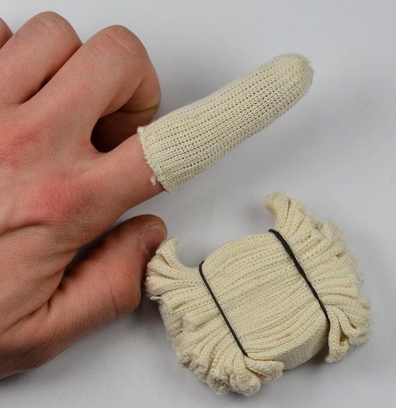 20x Cotton finger guard cots elastic avoid finger prints clean