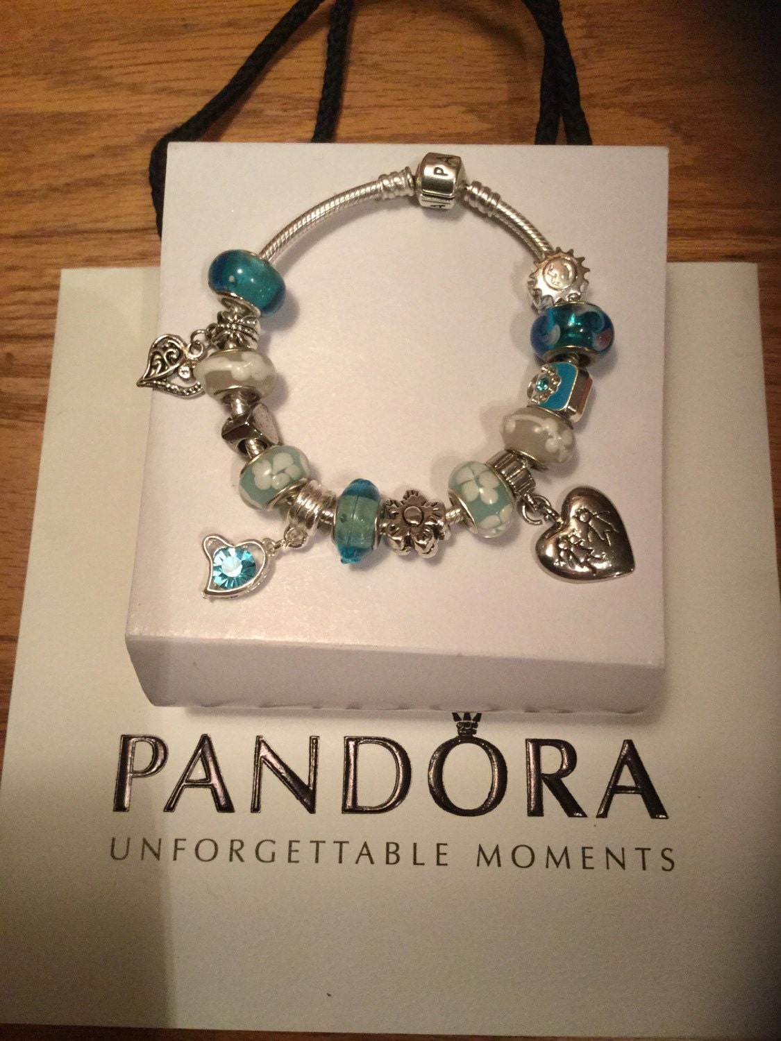 Authentic Pandora Bracelet with MOM theme with by HappySonya