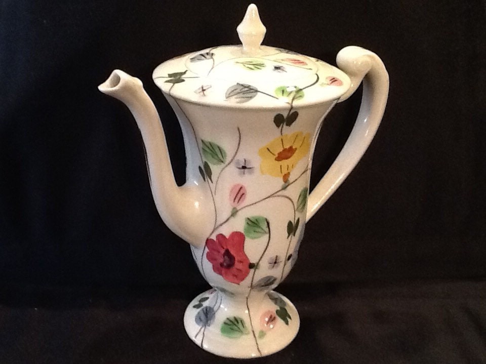 Vintage Blue Ridge Teapot Chocolate Pot