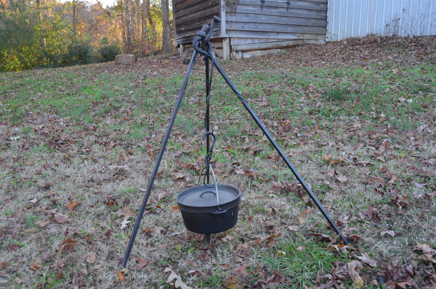 Campfire Cooking Pot Rack/Tripod Wrought Iron