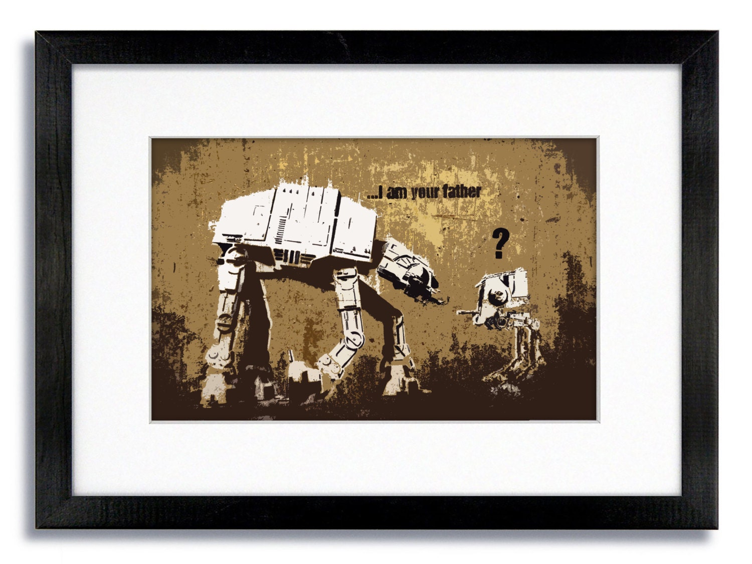Banksy I Am Your Father Mounted & Framed Print