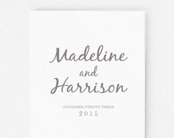 Wedding Program Template, wedding ceremony program | Printable Instant Download | DIY | Calligraphy