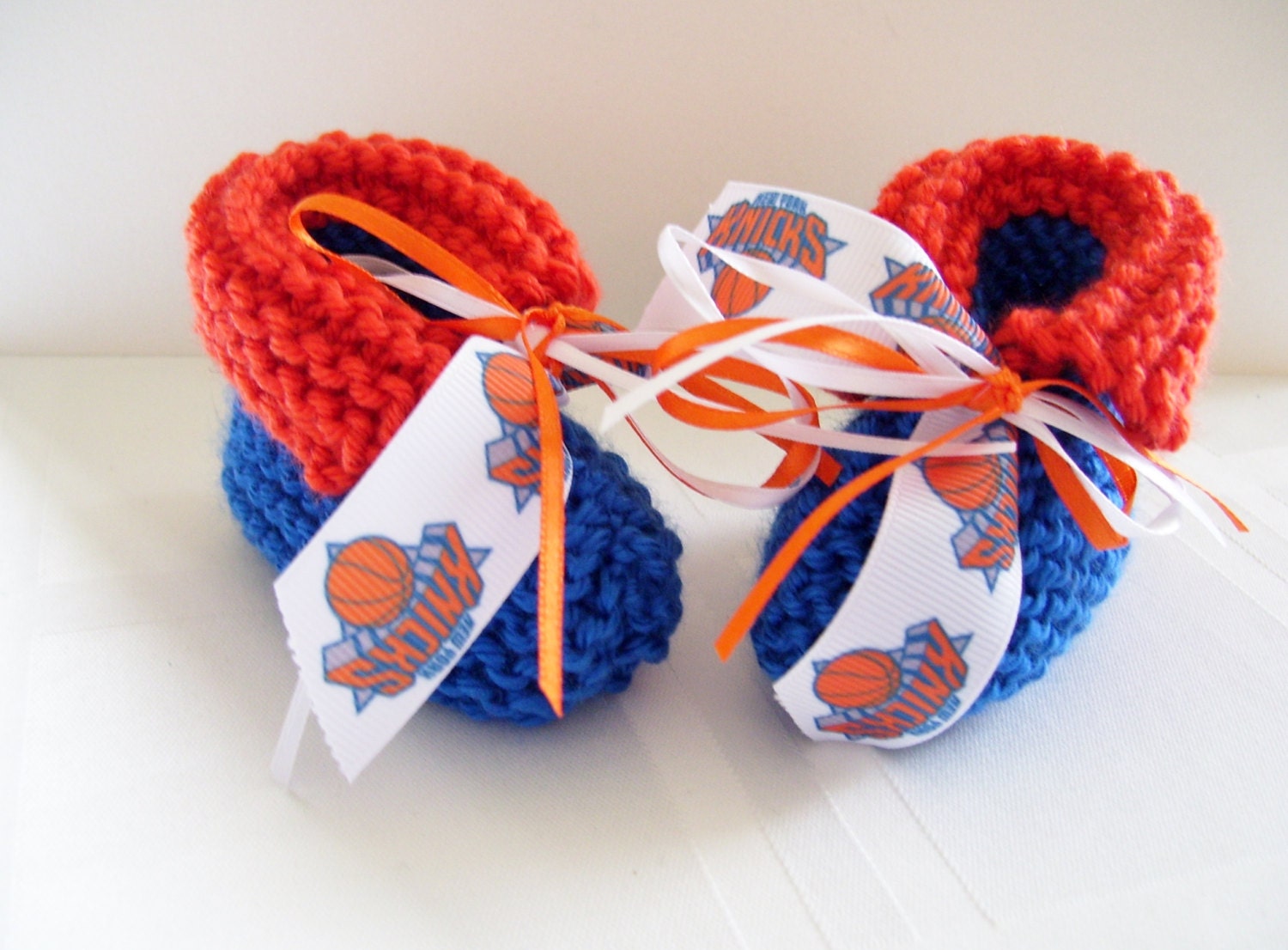 New York KNICKS Basketball Fans Handmade Baby Booties