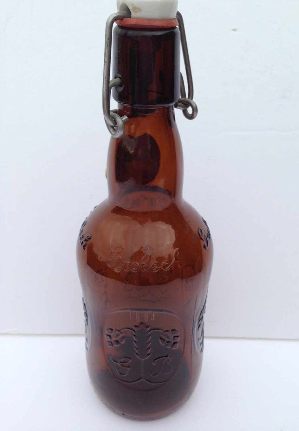 GROLSCH BEER BOTTLE is a Vintage Dark Amber Brown by VintageofTN