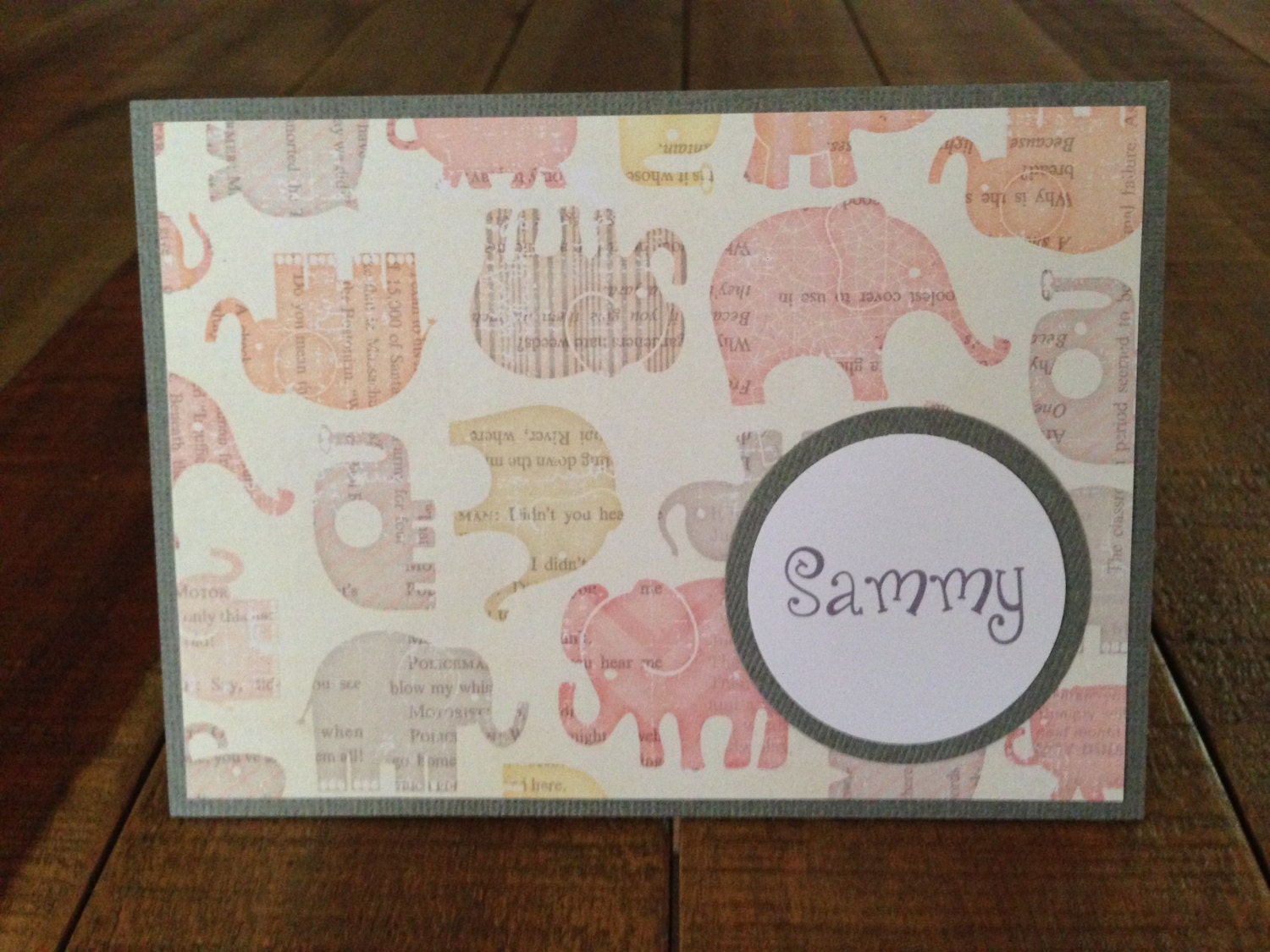 Elephant Personalized Stationery set of 12 by JuJuMonkee on Etsy