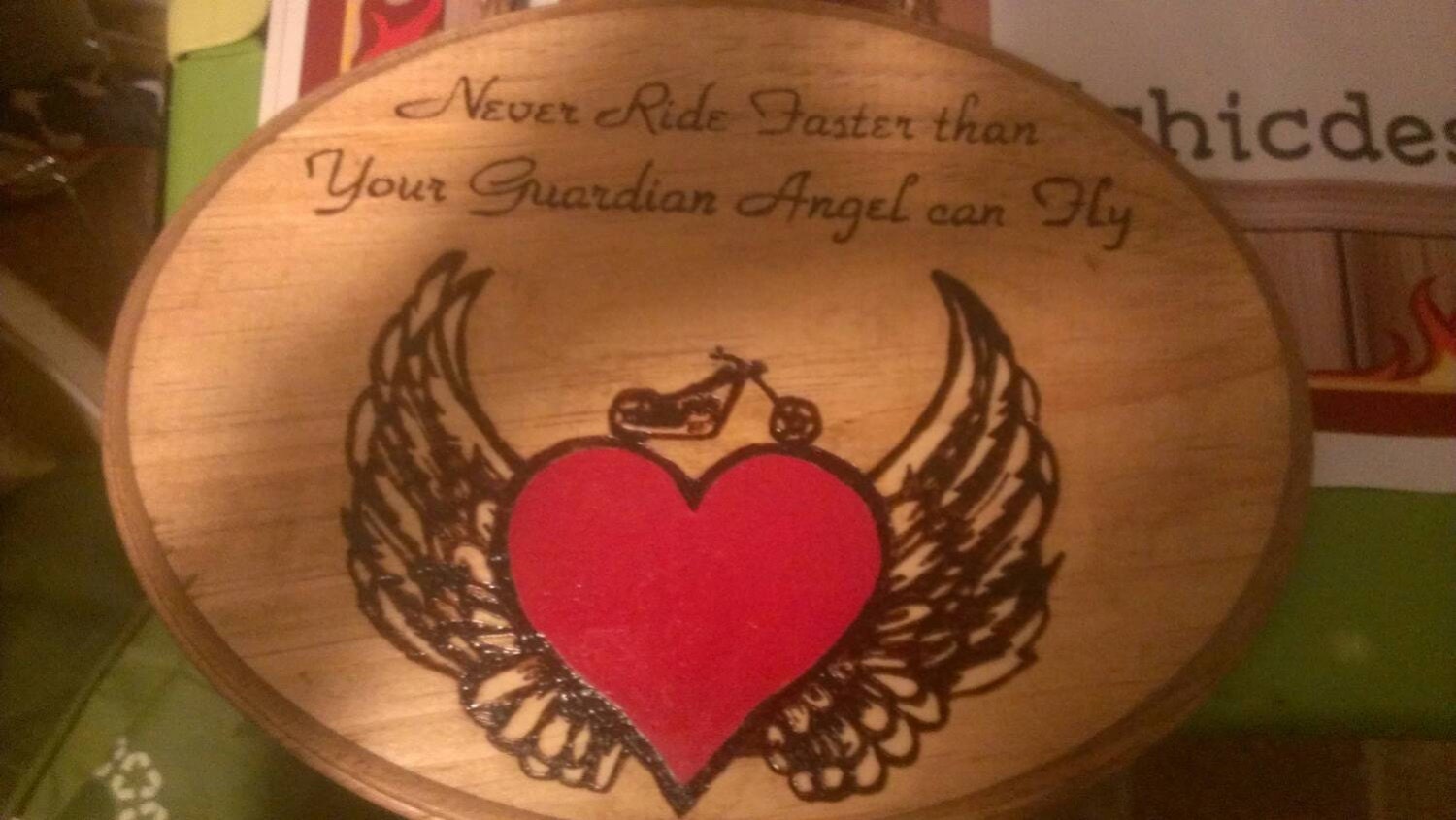 never ride faster than your angel can fly