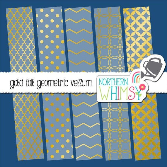 Items similar to Gold Geometric Digital Paper gold foil digital