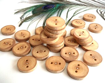 Wooden buttons set of 15, natural rustic wood buttons, branch button, craft supplies, craft accessories #9