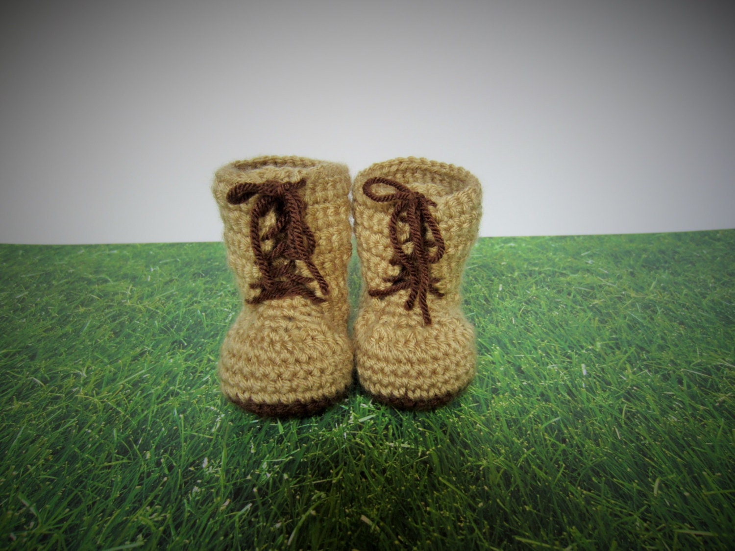 Crochet tan combat boots crochet army boots crochet baby