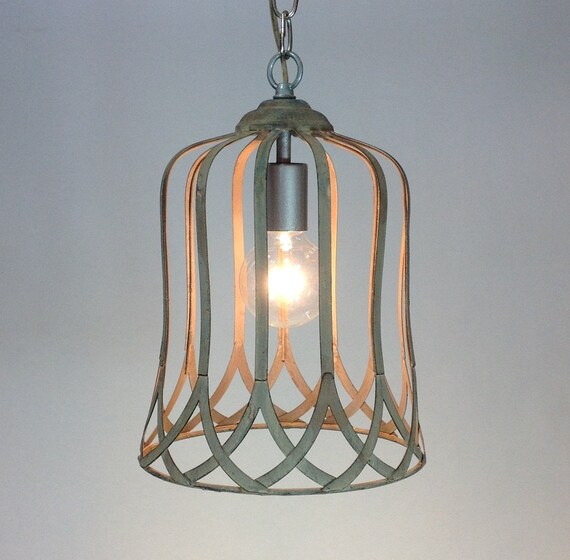 Gray 13 Trellis Rustic Metal Pendant Light Chandelier
