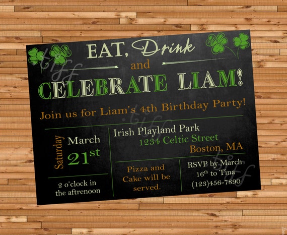 Irish Birthday Party Invitations 6