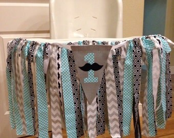 Mustache birthday banner, high chair banner, first birthday banner, first birthday party decoration, mustache birthday, first birthday