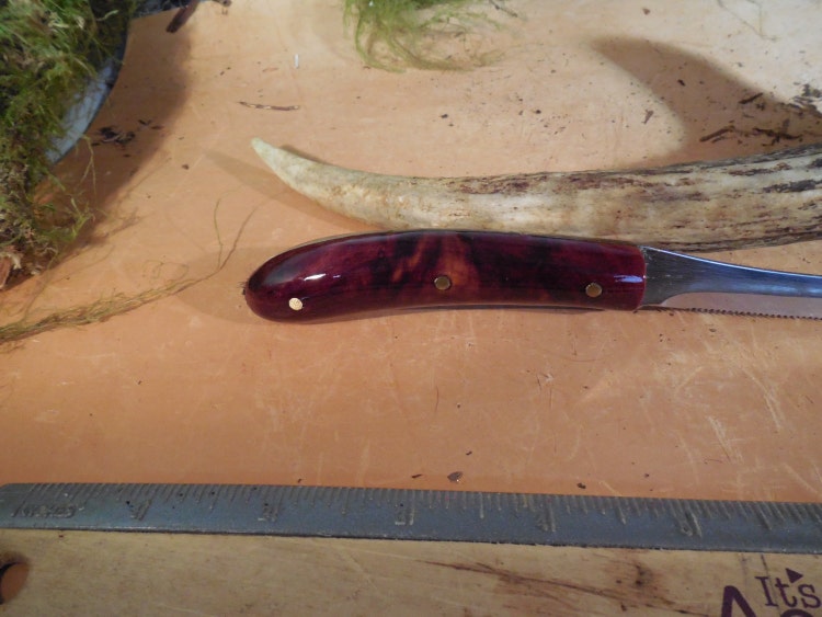 Tomato Knife Red Cedar wood handles by EricsCustomKnives on Etsy