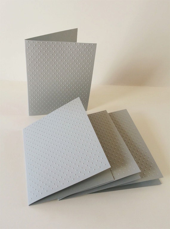 Embossed Card Stock Sheets or Cards/Envelopes Swiss Dots from