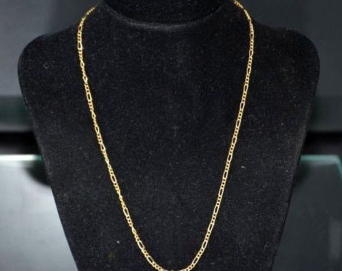 Storewide 25% Off SALE Vintage Gold Plated Interlocking Designer Chain Necklace Featuring Beautiful Timeless Linked Design