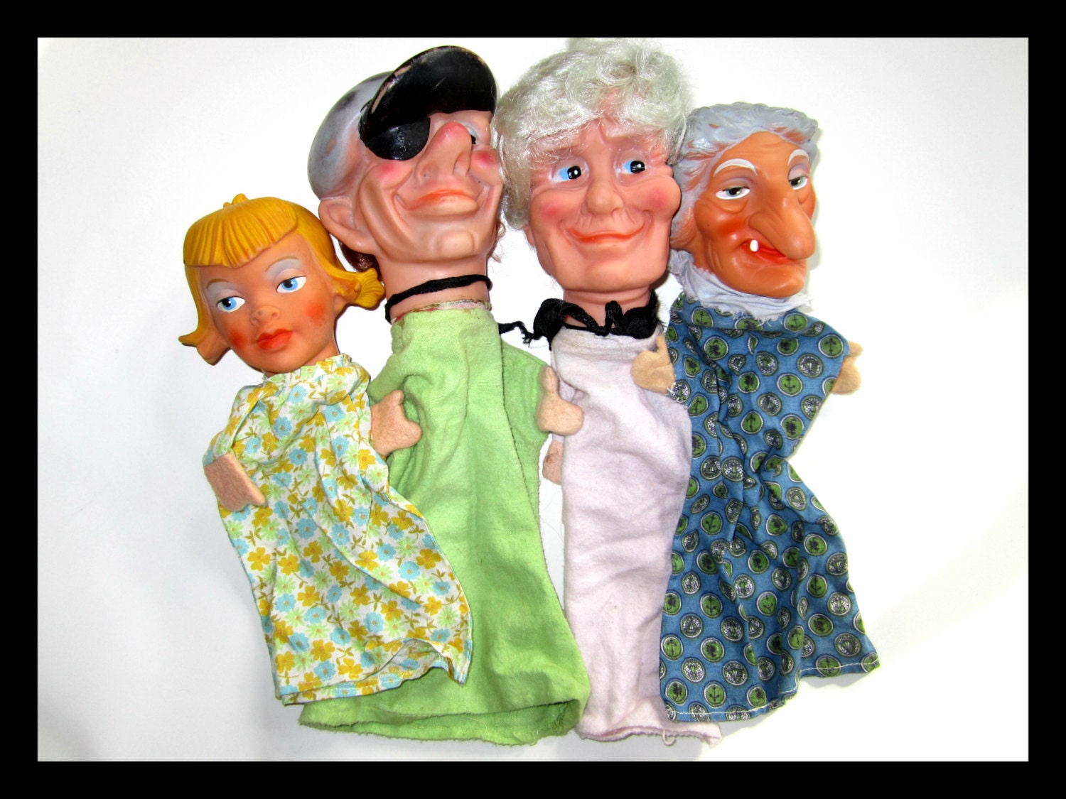 SALE 5 OFF 4 Vintage 60's German Hand Puppets from