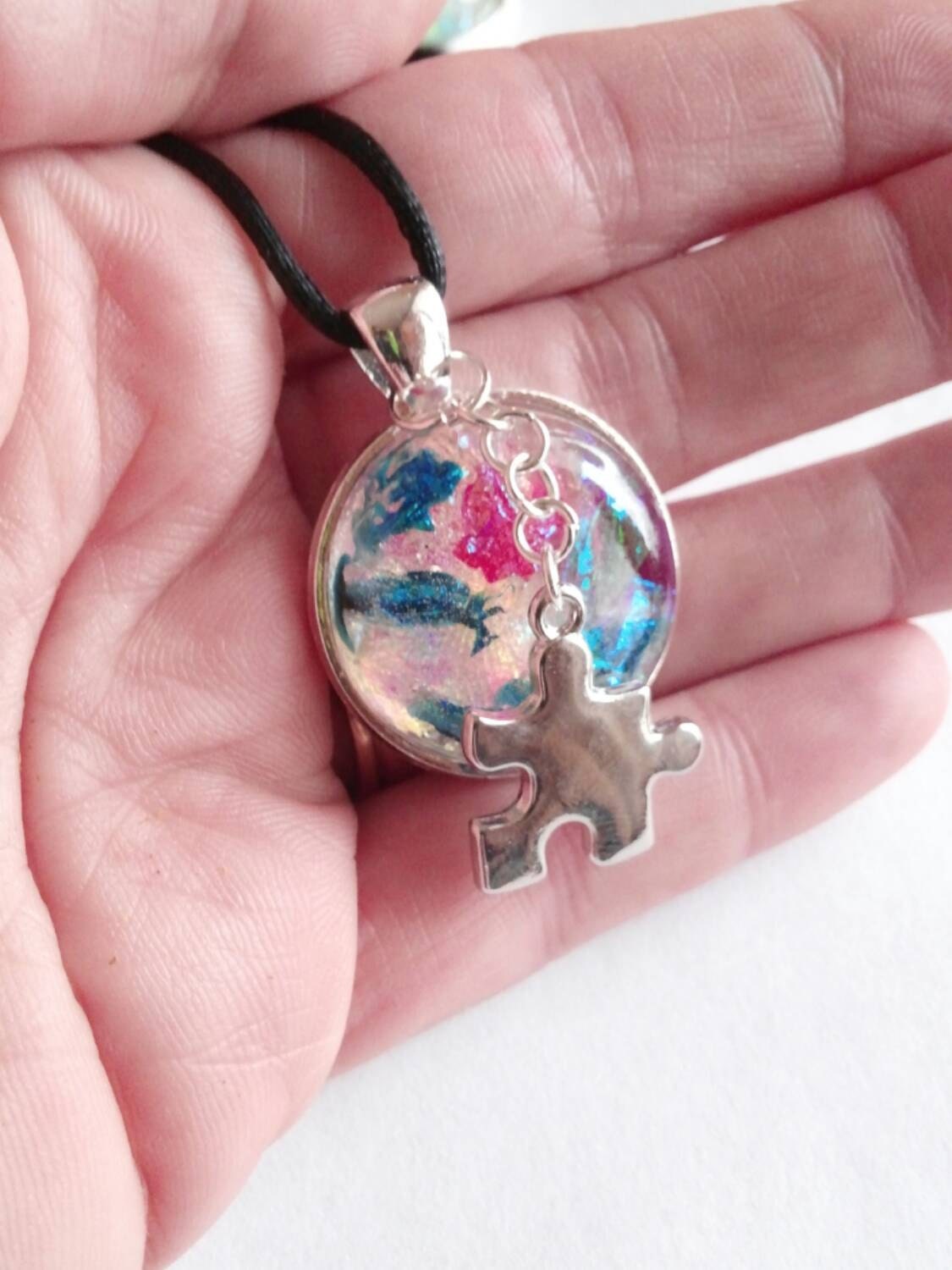 Autism necklace autism awareness jewelry Autism by GenevasSky